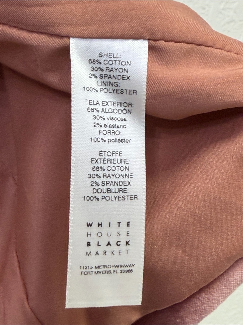 White House Black Market Rose Velvet Single-Button Blazer - Picture 8 of 10
